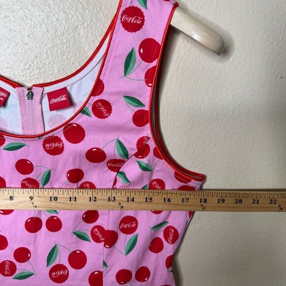 Coca Cola x Stitch Shoppe Dress Women's Large Pink Retro Sleeveless - Picture 8 of 10